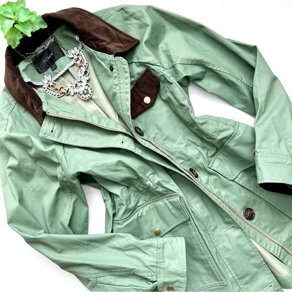 J Crew Classic Fisherman Field Cypress Green Utility Barn Chore Coat S - Picture 1 of 14